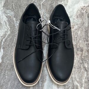 NEW Perry Ellis Ultra Foam Men's Black Derby Shoes Sz 12